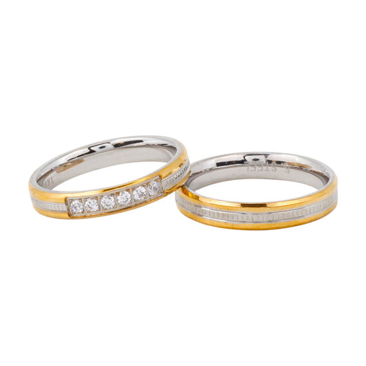 Stainless Steel Ring Two Tone - SRP-307**