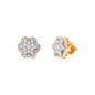 10mm Round Cluster Cubic Zirconia Earrings - SSE-1002