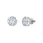 10mm Round Cluster Cubic Zirconia Earrings - SSE-2005