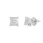 5mm Square Pave Set Cubic Zirconia Earrings - SSE-903