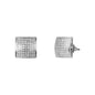 6mm Square Pave Set Cubic Zirconia Earrings - SSE-920