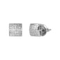 5mm Square Pave Set Cubic Zirconia Earrings - SSE-933