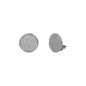14mm Round Pave Set Cubic Zirconia Earrings - SSE-947