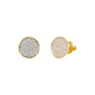 10mm Round Pave Set Cubic Zirconia Earrings - SSE-948
