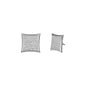 18mm Square Pave Set Cubic Zirconia Earrings - SSE-954