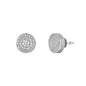 11mm Round Cluster Cubic Zirconia Earrings - SSE-977