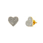 11mm Heart Pave Set Cubic Zirconia Earrings - SSE-997