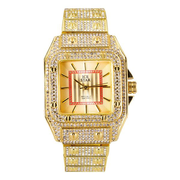 Urban 39mm Iced Out Square Watch - 9203-MB