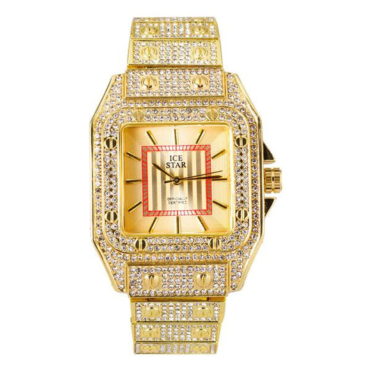Urban 39mm Iced Out Square Watch - 9203-MB