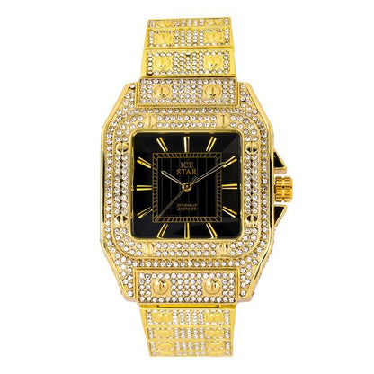 Urban 39mm Iced Out Square Watch - 9203-MB