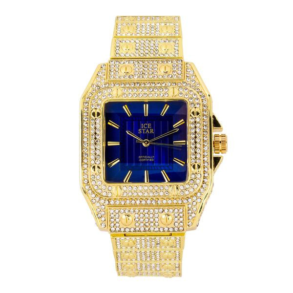Urban 39mm Iced Out Square Watch - 9203-MB