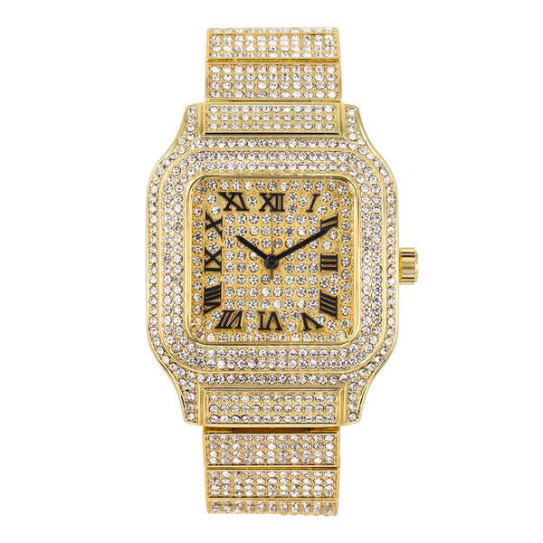 Urban 40mm Iced Out Square Watch - 8920-MB