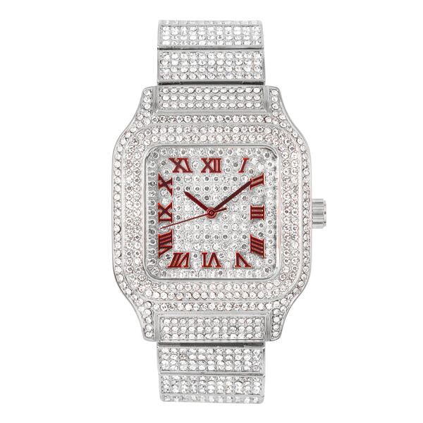 Urban 40mm Iced Out Square Watch - 8920-MB