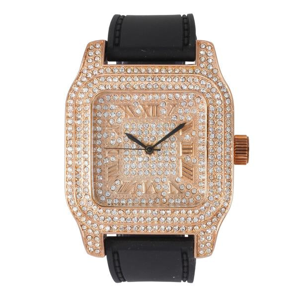 Urban 45mm Iced Out Square Watch - 7747-SB