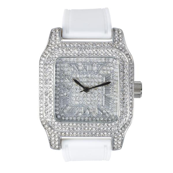 Urban 45mm Iced Out Square Watch - 7747-SB