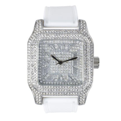 Urban 45mm Iced Out Square Watch - 7747-SB