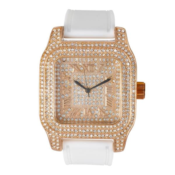 Urban 45mm Iced Out Square Watch - 7747-SB