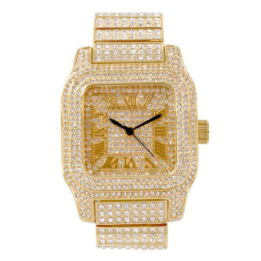 Urban 45mm Iced Out Square Watch - 7967-MB
