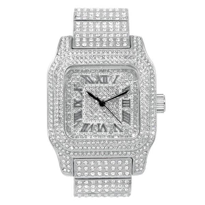 Urban 45mm Iced Out Square Watch - 7967-MB