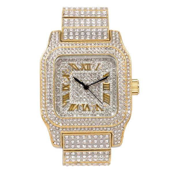 Urban 45mm Iced Out Square Watch - 7967-MB