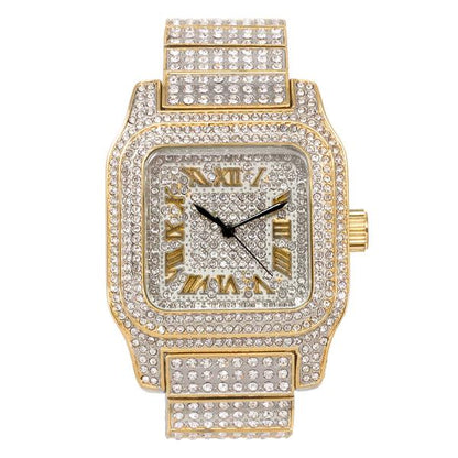Urban 45mm Iced Out Square Watch - 7967-MB