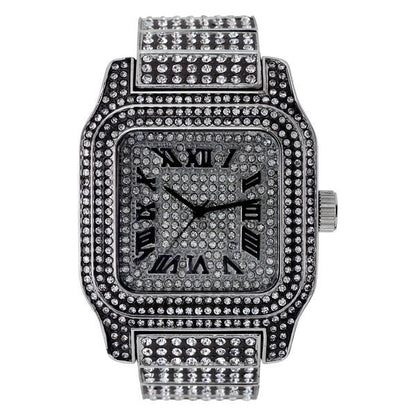Urban 45mm Iced Out Square Watch - 7967-MB