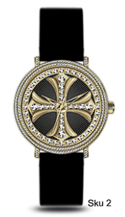 Urban Cross Dial Silicone Band Watch - 10358-SB