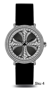 Urban Cross Dial Silicone Band Watch - 10358-SB