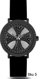 Urban Cross Dial Silicone Band Watch - 10358-SB