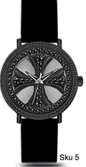 Urban Cross Dial Silicone Band Watch - 10358-SB