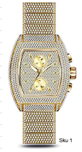 Urban Iced-Out Chandelier Metal Band Watch - 10036B-MB