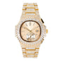 Urban Iced-Out Full Stone Metal Band Watch - 10090A-MB