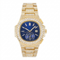 Urban Iced-Out Full Stone Metal Band Watch - 10090A-MB