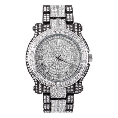 Urban Iced Out 44mm Metal Band Watch - 7341-MB