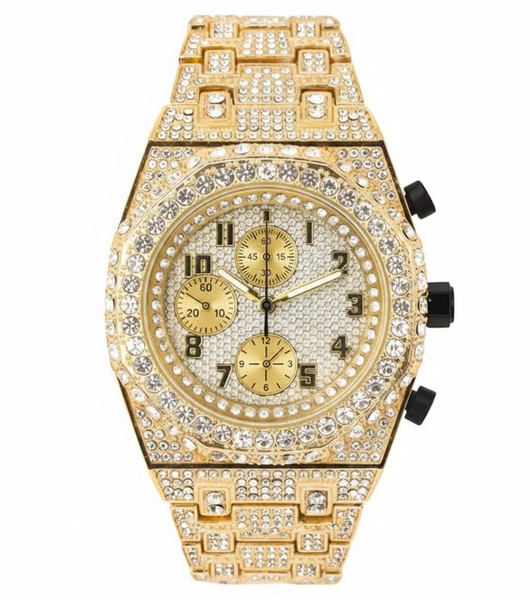 Urban Iced Out Metal Band Watch - 10030-MB