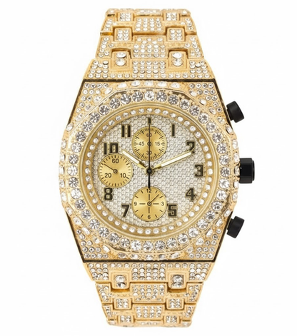 Urban Iced Out Metal Band Watch - 10030-MB