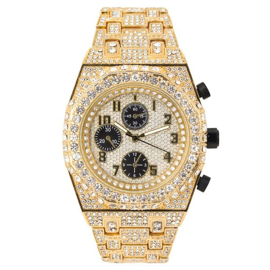 Urban Iced Out Metal Band Watch - 10030-MB