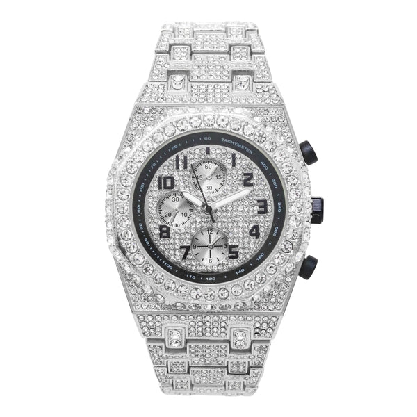 Urban Iced Out Metal Band Watch - 10328-MB