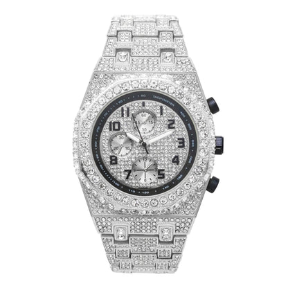 Urban Iced Out Metal Band Watch - 10328-MB
