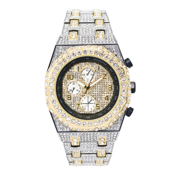 Urban Iced Out Metal Band Watch - 10328-MB