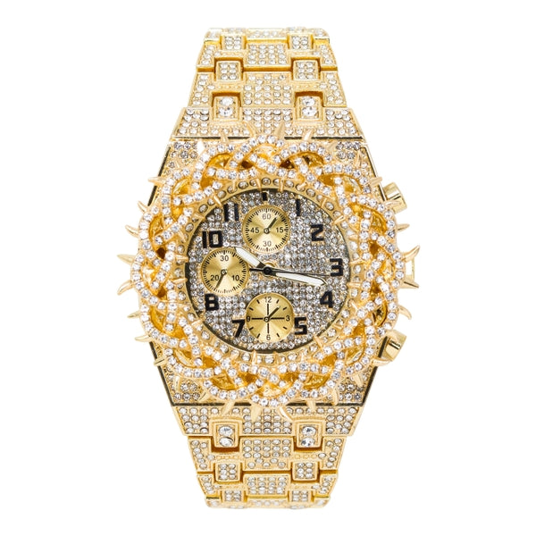 Urban Iced Out Metal Band Watch - 10330-MB
