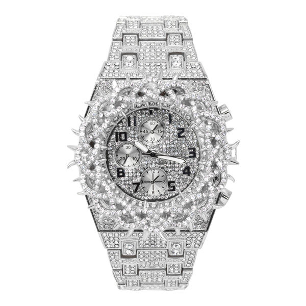 Urban Iced Out Metal Band Watch - 10330-MB