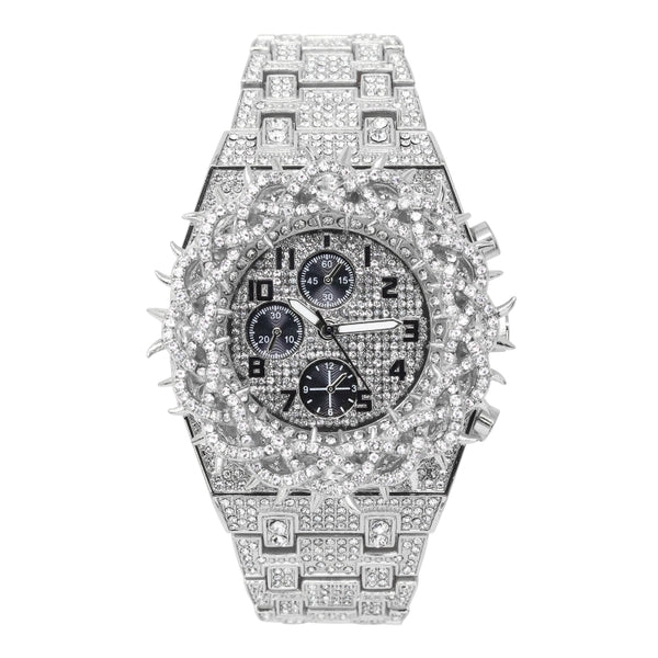 Urban Iced Out Metal Band Watch - 10330-MB