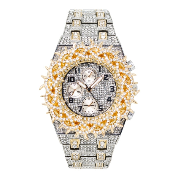 Urban Iced Out Metal Band Watch - 10330-MB
