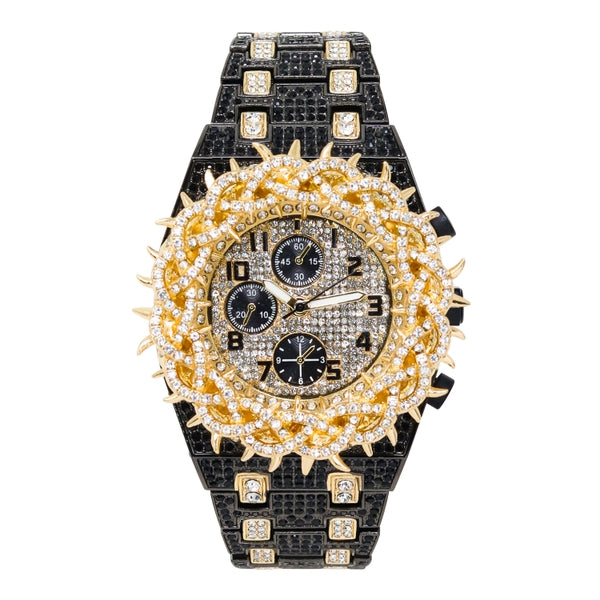 Urban Iced Out Metal Band Watch - 10330-MB