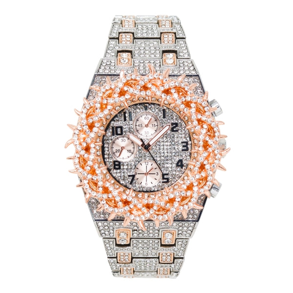 Urban Iced Out Metal Band Watch - 10330-MB
