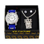 Watch and Jesus is king Necklace with Earrings Gift Set - W1K-104