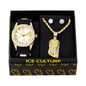 Watch and Classic Jesus Necklace with Earrings Gift Set - W1K-105