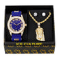 Watch and Classic Jesus Necklace with Earrings Gift Set - W1K-105