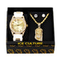 Watch and Classic Jesus Necklace with Earrings Gift Set - W1K-105